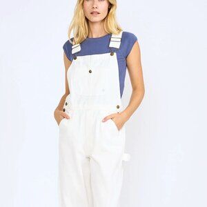 NWT MAREA white denim overalls